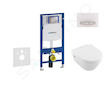 Geberit Duofix - Set předstěnové instalace, klozetu a sedátka Villeroy & Boch, tlačítka Sigma50, DirectFlush, SoftClose, Ceramic