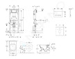 Geberit Duofix - Set předstěnové instalace, klozetu a sedátka Villeroy & Boch, tlačítka Sigma50, DirectFlush, SoftClose, Ceramic