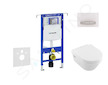 Geberit Duofix - Set předstěnové instalace, klozetu a sedátka Villeroy & Boch, tlačítka Sigma50, DirectFlush, SoftClose, Ceramic