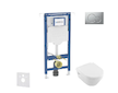 Geberit Duofix - Set předstěnové instalace, klozetu a sedátka Villeroy Boch, tlačítka Sigma01, DirectFlush, SoftClose, CeramicPl