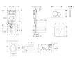 Geberit Duofix - Set předstěnové instalace, klozetu a sedátka Villeroy Boch, tlačítka Sigma01, DirectFlush, SoftClose, CeramicPl