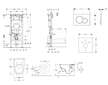 Geberit Duofix - Set předstěnové instalace, klozetu a sedátka Villeroy Boch, tlačítka Sigma01, DirectFlush, SoftClose, CeramicPl