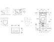 Geberit Duofix - Set předstěnové instalace, klozetu a sedátka Villeroy Boch, tlačítka Sigma01, DirectFlush, SoftClose, CeramicPl