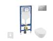 Geberit Duofix - Set předstěnové instalace, klozetu a sedátka Villeroy Boch, tlačítka Sigma01, DirectFlush, SoftClose, CeramicPl