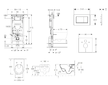 Geberit Duofix - Set předstěnové instalace, klozetu a sedátka Villeroy Boch, tlačítka Sigma20, DirectFlush, SoftClose, CeramicPl