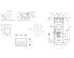 Geberit Duofix - Set předstěnové instalace, klozetu a sedátka Villeroy Boch, tlačítka Sigma20, DirectFlush, SoftClose, CeramicPl