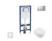 Geberit Duofix - Set předstěnové instalace, klozetu a sedátka Villeroy Boch, tlačítka Sigma30, DirectFlush, SoftClose, CeramicPl