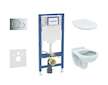 Geberit Duofix - Set předstěnové instalace, klozetu Alpha a sedátka softclose, tlačítko Sigma01, lesklý chrom SANI11CD1101