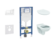 Geberit Duofix - Set předstěnové instalace, klozetu Alpha a sedátka softclose, tlačítko Sigma20, bílá/chrom SANI11CD3104