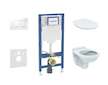 Geberit Duofix - Set předstěnové instalace, klozetu Alpha a sedátka softclose, tlačítko Sigma30, bílá/chrom SANI11CD3104
