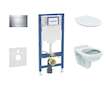Geberit Duofix - Set předstěnové instalace, klozetu Alpha a sedátka softclose, tlačítko Sigma30, chrom SANI11CD1105