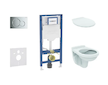Geberit Duofix - Set předstěnové instalace, klozetu Alpha a sedátka, tlačítko Sigma01, lesklý chrom SANI11CD1125