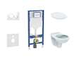 Geberit Duofix - Set předstěnové instalace, klozetu Alpha a sedátka, tlačítko Sigma20, bílá/chrom SANI11CD3127
