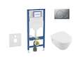 Geberit Duofix - Set předstěnové instalace, klozetu Architectura a sedátka softclose, tlačítko Sigma01, matný chrom SANI11CK2102