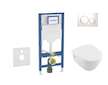 Geberit Duofix - Set předstěnové instalace, klozetu Architectura a sedátka softclose, tlačítko Sigma20, bílá/chrom SANI11CK3103