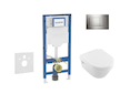 Geberit Duofix - Set předstěnové instalace, klozetu Architectura a sedátka softclose, tlačítko Sigma20, chrom SANI11CK1105