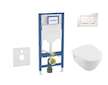 Geberit Duofix - Set předstěnové instalace, klozetu Architectura a sedátka softclose, tlačítko Sigma30, bílá/chrom SANI11CK3104