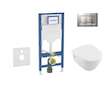 Geberit Duofix - Set předstěnové instalace, klozetu Architectura a sedátka softclose, tlačítko Sigma30, matný chrom/chrom SANI11