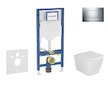 Geberit Duofix - Set předstěnové instalace, klozetu Arkas a sedátka softclose, tlačítko Sigma20, chrom SANI11CA1112B