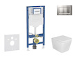 Geberit Duofix - Set předstěnové instalace, klozetu Arkas a sedátka softclose, tlačítko Sigma20, lakovaný chrom mat/chrom SANI11