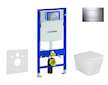 Geberit Duofix - Set předstěnové instalace, klozetu Arkas a sedátka softclose, tlačítko Sigma30, chrom SANI11CA1112