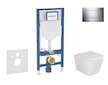 Geberit Duofix - Set předstěnové instalace, klozetu Arkas a sedátka softclose, tlačítko Sigma30, chrom SANI11CA1112B