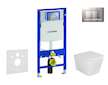 Geberit Duofix - Set předstěnové instalace, klozetu Arkas a sedátka softclose, tlačítko Sigma30, lakovaný chrom mat/chrom SANI11