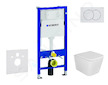 Geberit Duofix - Set předstěnové instalace, klozetu Arkas I a sedátka softclose, tlačítko Delta01, alpská bílá SANI11CA3157