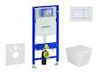 Geberit Duofix - Set předstěnové instalace, klozetu Arkas I a sedátka softclose, tlačítko Sigma30, bílá/bílá mat SANI11CA3156