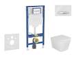 Geberit Duofix - Set předstěnové instalace, klozetu Arkas I a sedátka softclose, tlačítko Sigma50, chrom/alpská bílá SANI11CA315