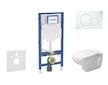 Geberit Duofix - Set předstěnové instalace, klozetu D-Code a sedátka softclose, tlačítko Sigma01, alpská bílá SANI11CP3100