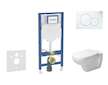 Geberit Duofix - Set předstěnové instalace, klozetu D-Code a sedátka softclose, tlačítko Sigma01, alpská bílá SANI11CP3100