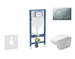 Geberit Duofix - Set předstěnové instalace, klozetu D-Code a sedátka softclose, tlačítko Sigma01, matný chrom SANI11CP2102