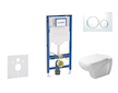 Geberit Duofix - Set předstěnové instalace, klozetu D-Code a sedátka softclose, tlačítko Sigma20, bílá/lesklý chrom SANI11CP3103