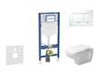 Geberit Duofix - Set předstěnové instalace, klozetu D-Code a sedátka softclose, tlačítko Sigma20, bílá/lesklý chrom SANI11CP3104