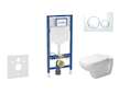 Geberit Duofix - Set předstěnové instalace, klozetu D-Code a sedátka softclose, tlačítko Sigma20, bílá/lesklý chrom SANI11CP3103