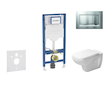 Geberit Duofix - Set předstěnové instalace, klozetu D-Code a sedátka softclose, tlačítko Sigma20, matný chrom/chrom SANI11CP2106