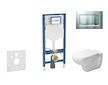 Geberit Duofix - Set předstěnové instalace, klozetu D-Code a sedátka softclose, tlačítko Sigma20, matný chrom/chrom SANI11CP2106