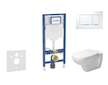 Geberit Duofix - Set předstěnové instalace, klozetu D-Code a sedátka softclose, tlačítko Sigma30, bílá/lesklý chrom SANI11CP3104
