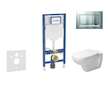 Geberit Duofix - Set předstěnové instalace, klozetu D-Code a sedátka softclose, tlačítko Sigma30, matný chrom/chrom SANI11CP2106