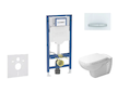 Geberit Duofix - Set předstěnové instalace, klozetu D-Code a sedátka softclose, tlačítko Sigma50, alpská bílá SANI11CP3107