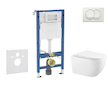 Geberit Duofix - Set předstěnové instalace, klozetu Gaia a sedátka softclose, tlačítko Delta, bílá SANI11CA3143B