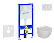 Geberit Duofix - Set předstěnové instalace, klozetu Gaia a sedátka softclose, tlačítko Delta01, alpská bílá SANI11CA3112