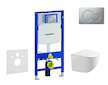 Geberit Duofix - Set předstěnové instalace, klozetu Gaia a sedátka softclose, tlačítko Sigma01, lakovaný matný chrom SANI11CA112
