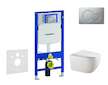 Geberit Duofix - Set předstěnové instalace, klozetu Gaia a sedátka softclose, tlačítko Sigma01, lakovaný matný chrom SANI11CA113