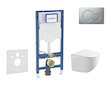 Geberit Duofix - Set předstěnové instalace, klozetu Gaia a sedátka softclose, tlačítko Sigma01, lakovaný matný chrom SANI11CA112