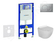 Geberit Duofix - Set předstěnové instalace, klozetu Gaia a sedátka softclose, tlačítko Sigma01, lakovaný matný chrom SANI11CA111