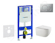 Geberit Duofix - Set předstěnové instalace, klozetu Gaia a sedátka softclose, tlačítko Sigma01, lakovaný matný chrom SANI11CA113