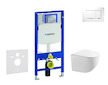 Geberit Duofix - Set předstěnové instalace, klozetu Gaia a sedátka softclose, tlačítko Sigma20, bílá/chrom SANI11CA3119
