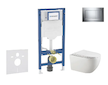 Geberit Duofix - Set předstěnové instalace, klozetu Gaia a sedátka softclose, tlačítko Sigma20, chrom/chrom mat SANI11CA1133B